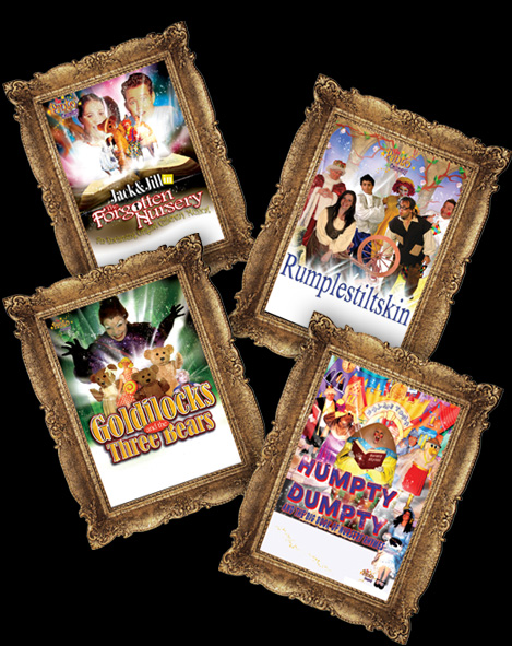 Jack & Jill Forgotten Nursery • Goldilocks & the Three Bears • Rumplestiltskin • Humpty Dumpty tour posters